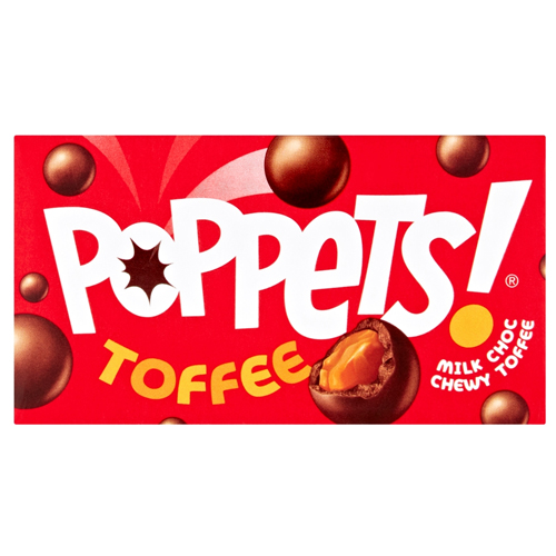 POPPETS CHEWY TOFFEE COVERED IN MILK CHOCOLATE 39G