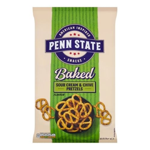 PENN STATE SOUR CREAM & CHIVE SHARING PRETZELS 650G