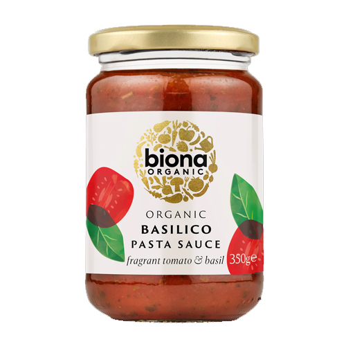 BIONA ORGANIC VEGAN BASILICO TOMATO & BASIL SAUCE 350G