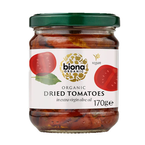 BIONA ORGANIC DRIED TOMATOES IN EXTRA VIRGIN OLIVE OIL 170G
