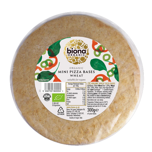 BIONA ORGANIC MINI PIZZA WHEAT 4BASES 300G