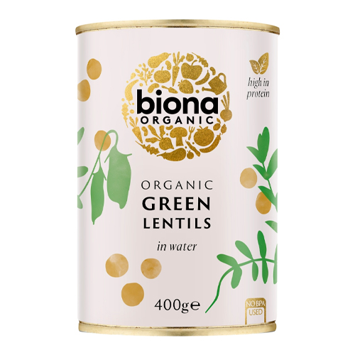 BIONA ORGANIC GREEN LENTILS LARGE 400G