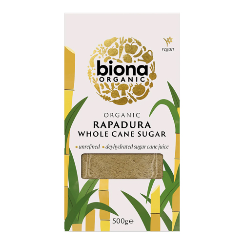 BIONA ORGANIC RAPADURA/SUCANAT WHOLECANE SUGAR 500G