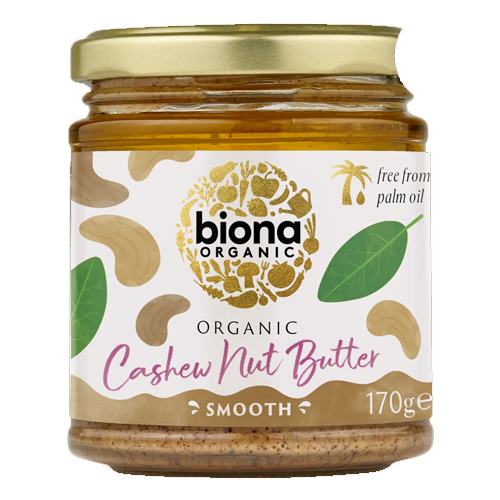 BIONA ORGANIC SMOOTH CASHEW NUT BUTTER 170G