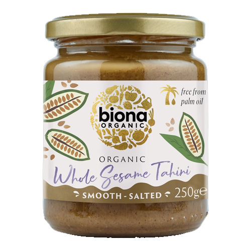 BIONA ORGANIC TAHINI WHOLE SESAME WITH SALT 250G