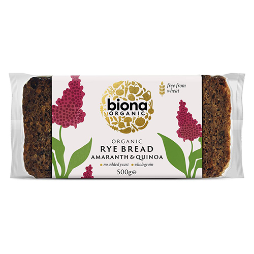 BIONA ORGANIC RYE AMARNATH QUIONA BREAD 500G