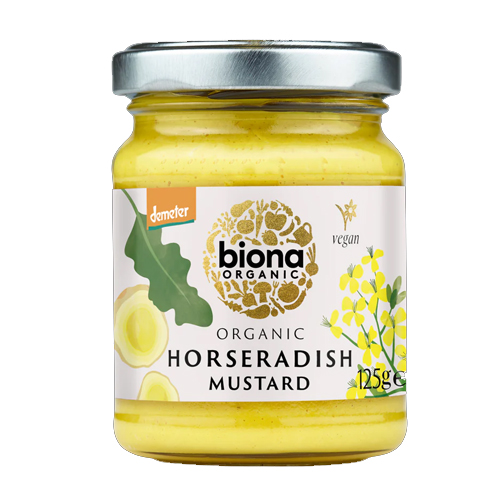 BIONA ORGANIC HORSERADISH MUSTARD 125G