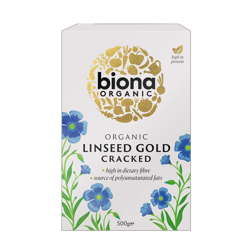 BIONA ORGANIC LINSEED GOLD CRACKED 500G