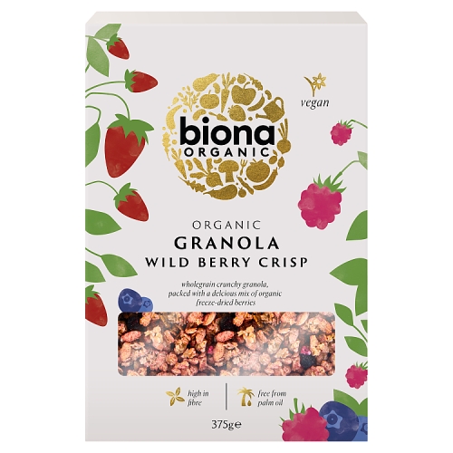 BIONA ORGANIC WILD BERRY CRISP GRANOLA 375G