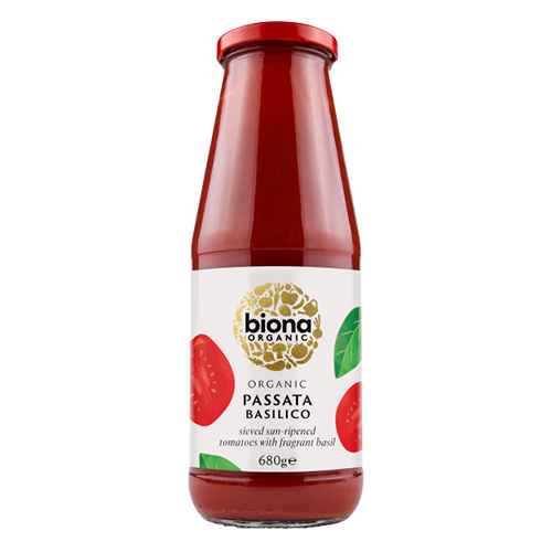 BIONA ORGANIC PASSATA BASILICO 680G