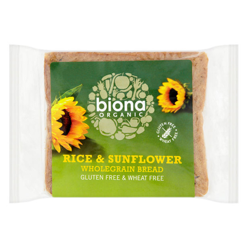 BIONA ORGANIC RICE & SUNFLOWER SEED BREAD 500G