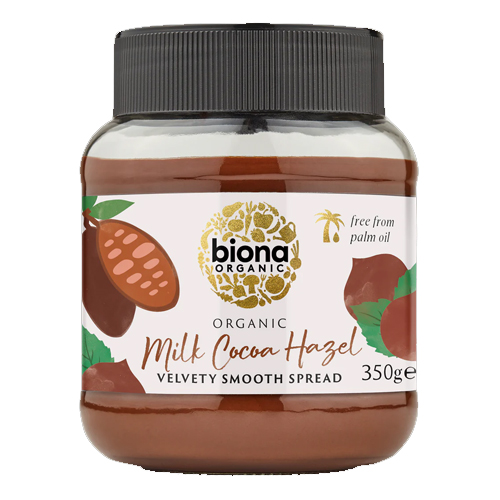 BIONA ORGANIC MILK COCOA HAZELNUT SPREAD 350G