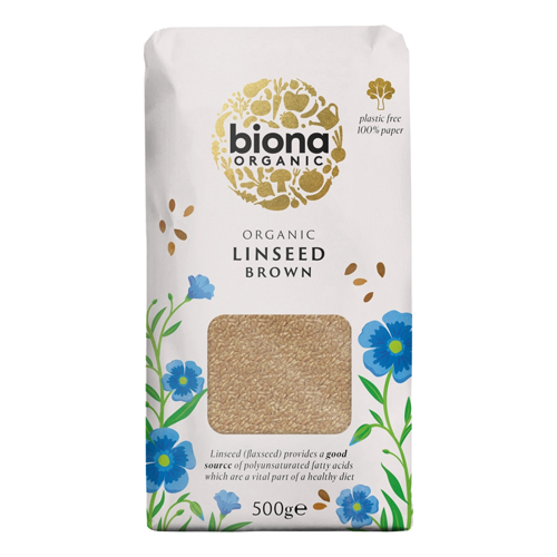 BIONA ORGANIC LINSEED BROWN 500G