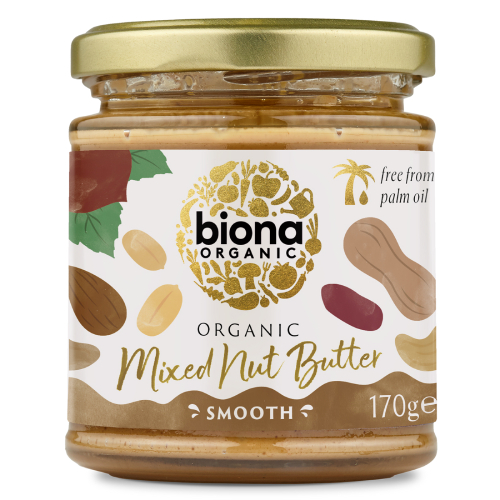BIONA ORGANIC MIXED NUT BUTTER 170G