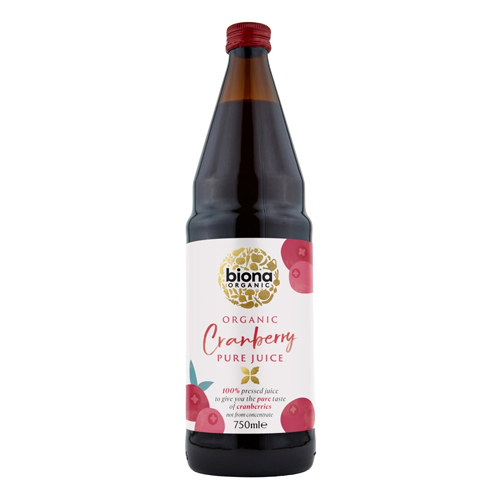 BIONA ORGANIC CRANBERRY PURE JUICE 750ML