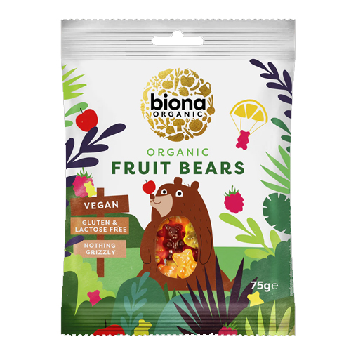 BIONA ORGANIC FRUIT BEARS 75G