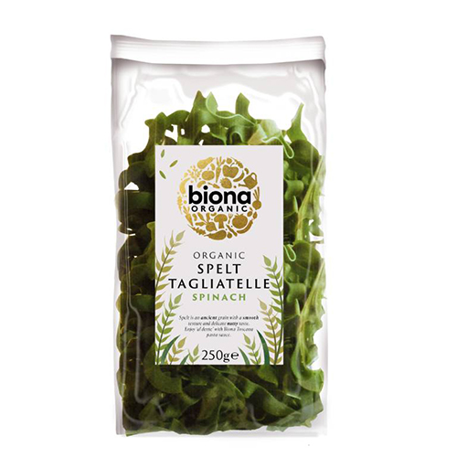 BIONA ORGANIC SPELT ARTISAN SPINACH TAGLIATELLE ROLLED 250G