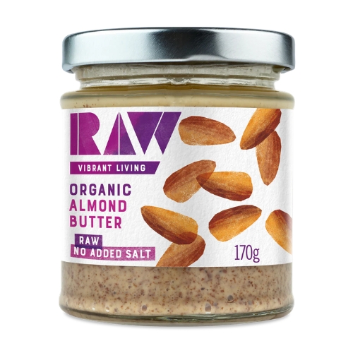 RAW ORGANIC WHOLE ALMOND BUTTER 170G