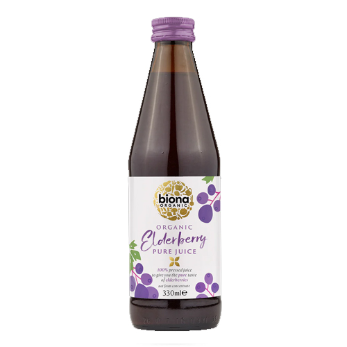 BIONA ORGANIC ELDERBERRY PURE JUICE 330ML
