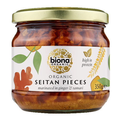 BIONA ORGANIC SEITAN PIECES GINGER & TAMARI 350G