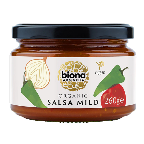 BIONA ORGANIC MILD VEGAN SALSA DIP SAUCE 260G