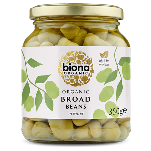 BIONA ORGANIC BROAD BEANS 350G