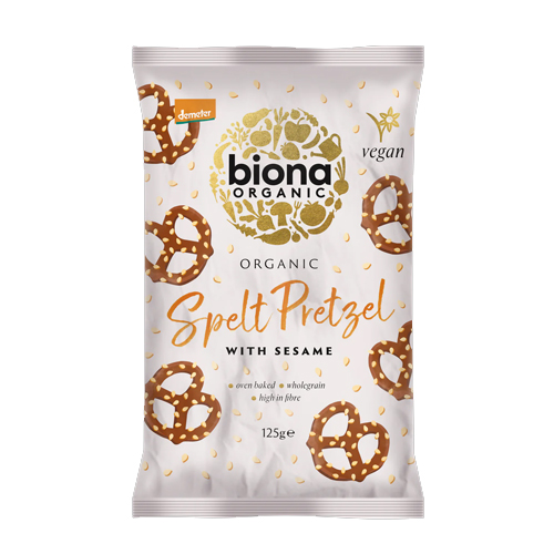 BIONA ORGANIC SPELT PRETZEL WITH SESAME 125G