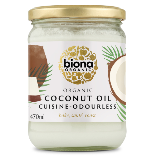 BIONA ORGANIC COCONUT OIL CUISINE - MILD & ODOUR FREE 470ML