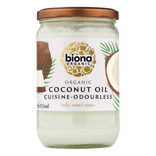 BIONA ORGANIC COCONUT OIL CUISINE - MILD & ODOUR FREE 610ML