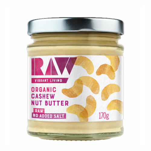 RAW ORGANIC WHOLE CASHEW BUTTER 170G