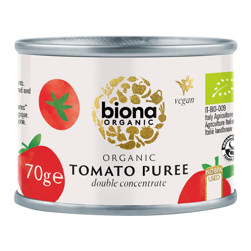 BIONA ORGANIC TOMATO PUREE DOUBLE CONCENTRATE 70G