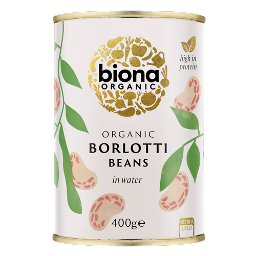 BIONA ORGANIC BORLOTTI BEANS 400G