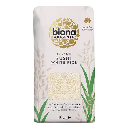 BIONA ORGANIC SUSHI WHITE RICE 400G