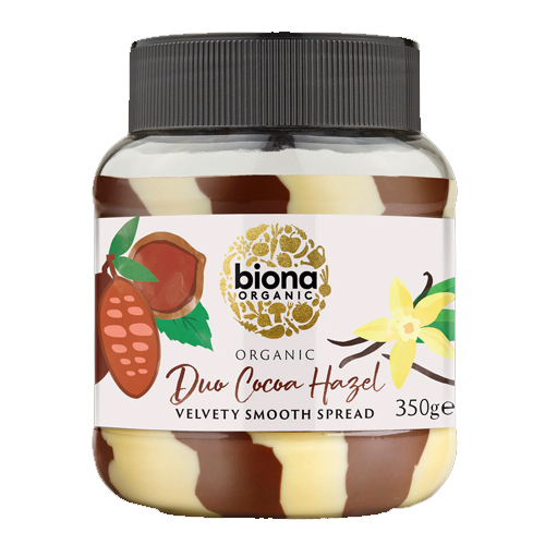 BIONA ORGANIC DUO CHOCOLATE HAZELNUT SPREAD 350G