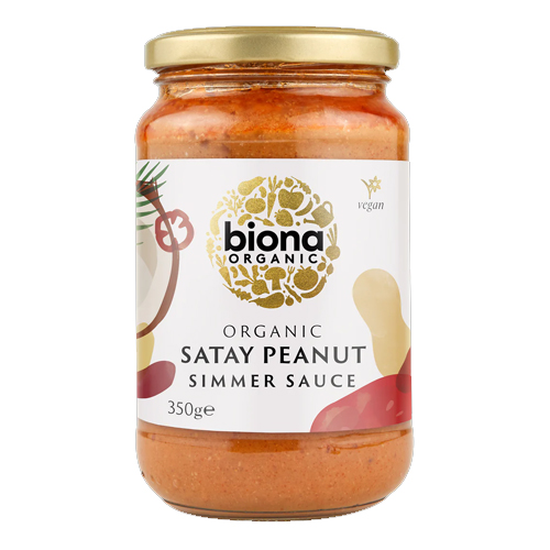 BIONA ORGANIC SATAY SPICY PEANUT SIMMER SAUCE 350G