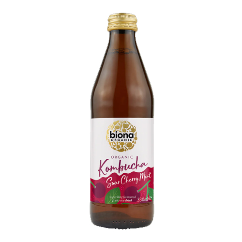 BIONA ORGANIC KOMBUCHA SOUR CHERRY MINT 330ML