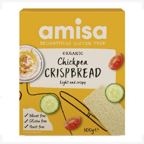 AMISA ORGANIC CHICKPEA CRISPBREAD 100G