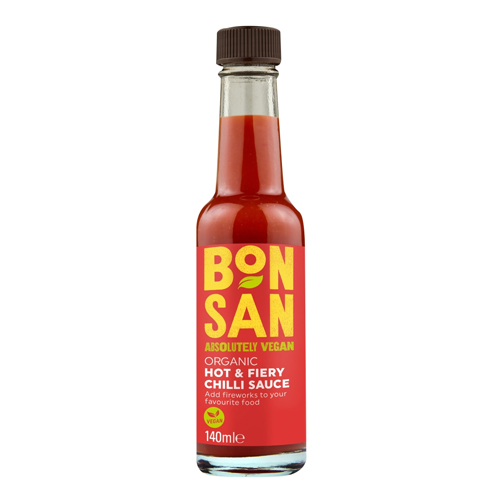BONSAN ORGANIC HOT & FIERY CHILLI SAUCE 140ML