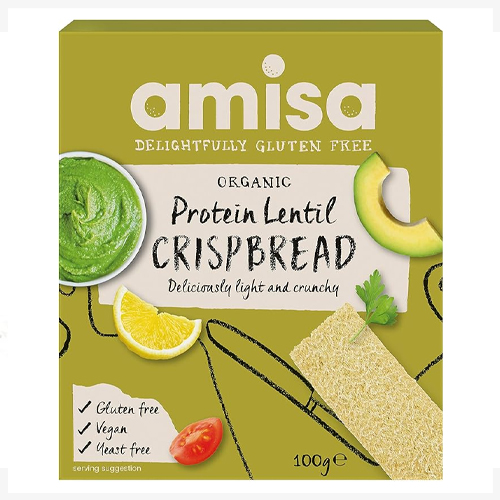 AMISA ORGANIC PROTEIN LENTIL CRISPBREAD 100G