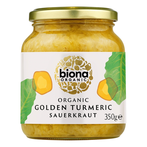 BIONA ORGANIC GOLDEN TURMERIC SAUERKRAUT 350G