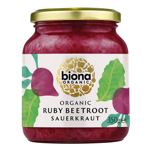 BIONA ORGANIC RUBY RED SAUERKRAUT 350G