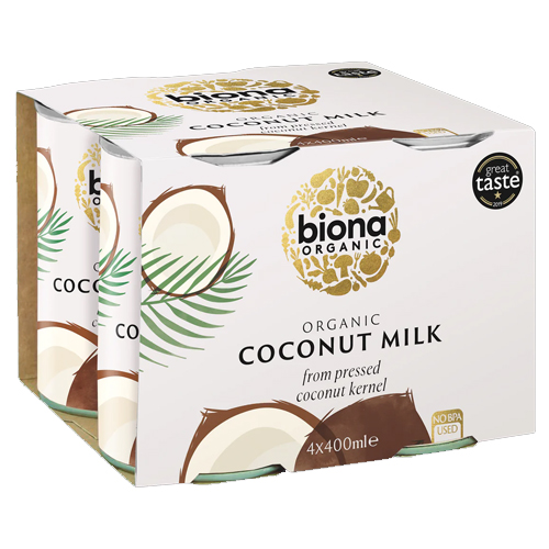 BIONA ORGANIC COCONUT MILK 4PK 400ML