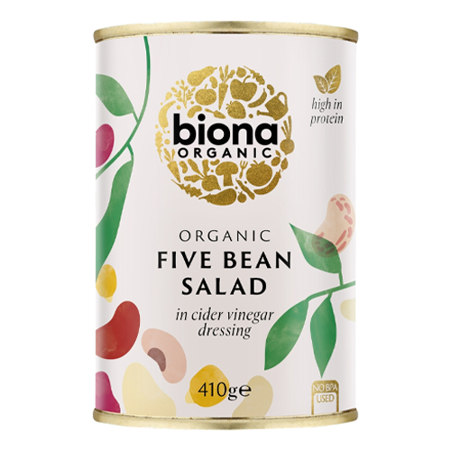 BIONA ORGANIC FIVE BEAN SALAD VINAIGRETTE DRESSING 410G