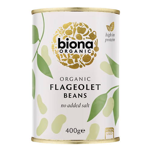 BIONA ORGANIC FLAGEOLET BEANS 400G