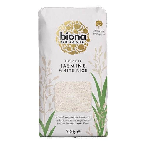 BIONA ORGANIC JASMINE RICE WHITE ORGANIC 500G