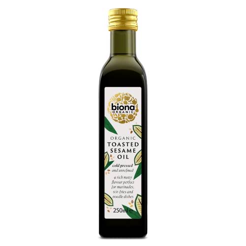 BIONA ORGANIC TOASTED SESAME SEED OIL COLD PRESSED 250ML