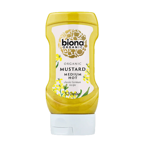 BIONA ORGANIC MUSTARD MEDIUM HOT - CLASSIC GERMAN 300ML