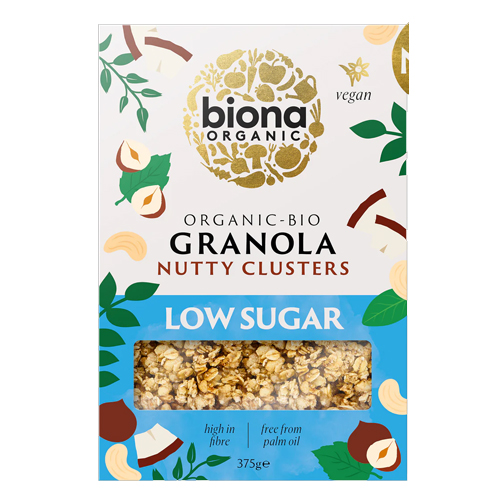 BIONA ORGANIC NUTTY CLUSTERS 375G
