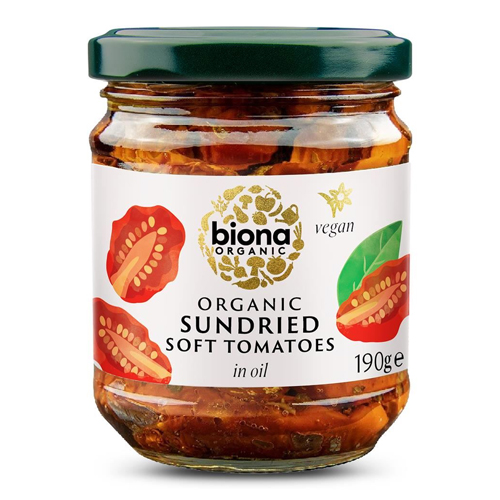 BIONA ORGANIC SUNDRIED SOFT TOMOATOES IN OIL 190G
