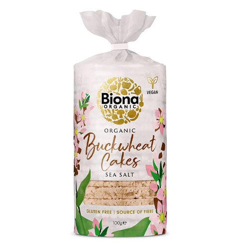 BIONA BUCKWHEAT CAKES ORGANIC GLUTEN FREE 100G